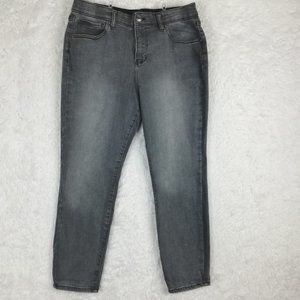 Jag Womens Jeans Viola Skinny‎ Denim Gray Wash High Rise Stretch 14